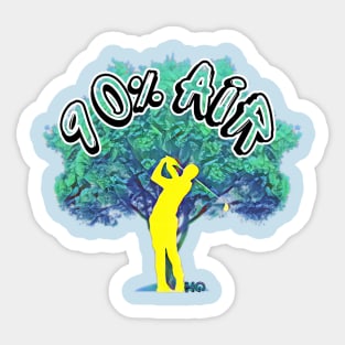 Trees are 90% Air : Hipster Golf Sticker